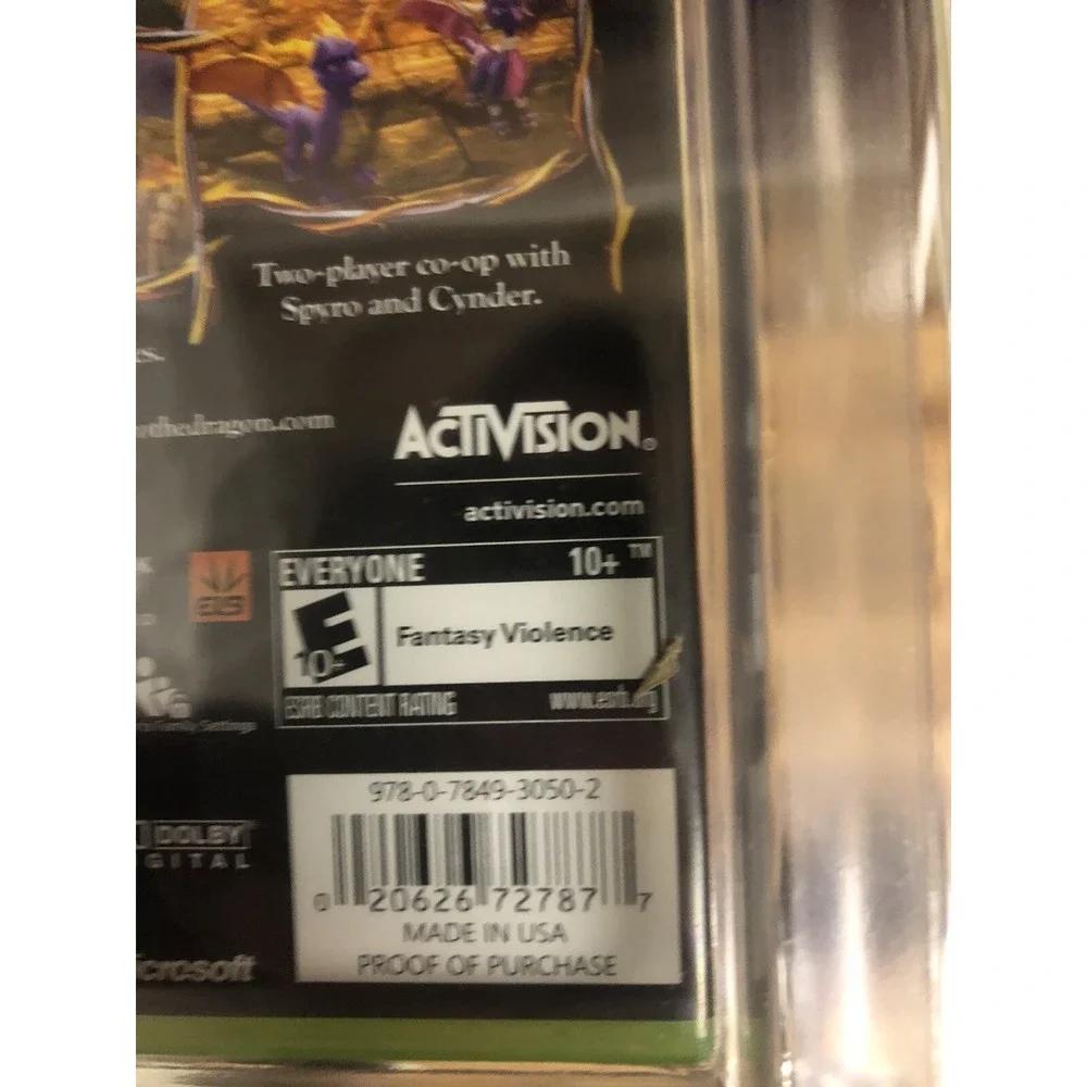 WATA Certified 9.6 A+ XBOX 360 THE LEGEND OF SPYRO DAWN OF THE DRAGON GAME